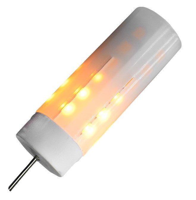LED vuurlamp G4 | fakkel 1W=10W vlam simulatie | flame warmwit 1800K | 8 - 30V - LEDPLANET.NL
