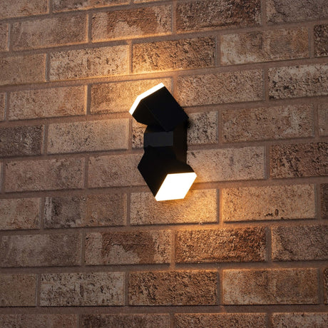 2er Pack LED's Light 2-flammige LED Design Außenleuchte - Modell Terni - Drehbar - Warmweiß - Anthrazit