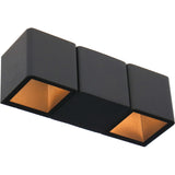 LED's Light 4-flammige Wandleuchte für den Außenbereich - Modell Aversa - Warmweiß - IP54 wasserdicht - Anthrazit