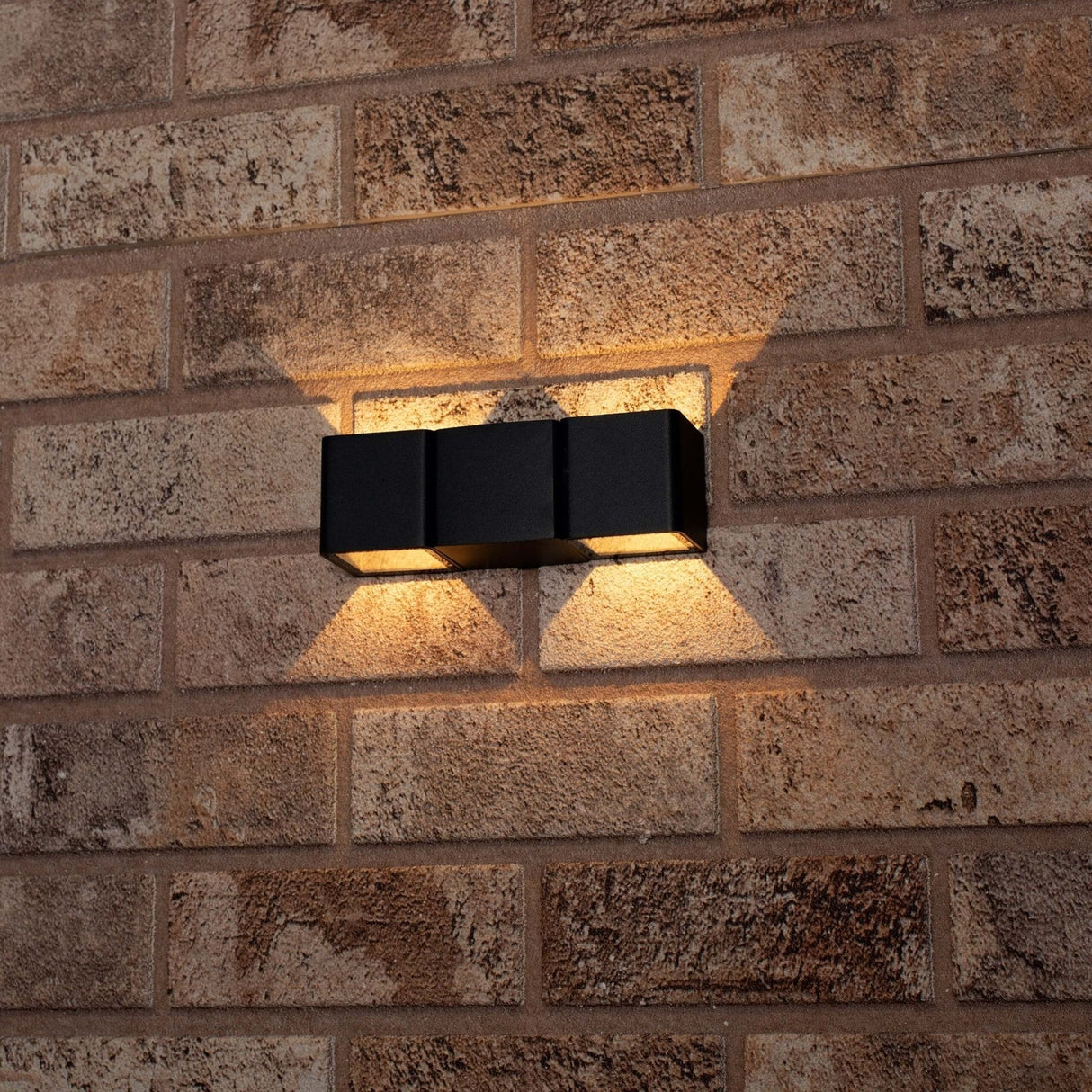 LED's Light 4-flammige Wandleuchte für den Außenbereich - Modell Aversa - Warmweiß - IP54 wasserdicht - Anthrazit