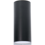LED's Light LED Wandleuchte für den Außenbereich - Zylinder mit 2 x GU10 Fassung - Modell Sapri - IP44 - Schwarz