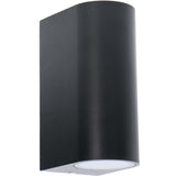 LED's Light LED Wandleuchte für den Außenbereich - Zylinder mit 2 x GU10 Fassung - Modell Sapri - IP44 - Schwarz