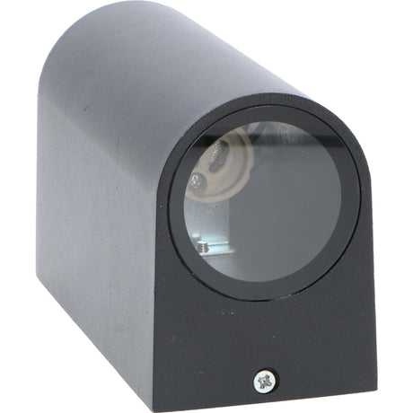 Lampada da parete LED's Light LED per esterni - Cilindrica con 2 attacchi GU10 - Modello Sapri - IP44 - Nera