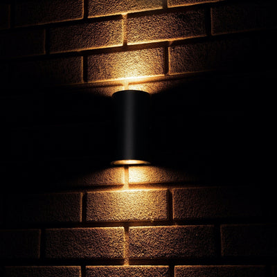 Lampada da parete LED's Light LED per esterni - Semicilindrica con 2 punti luce - Modello Siena - IP44 - Antracite