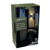 LED's Light LED Wandleuchte Outdoor - Halbzylinder mit 2 Lichtpunkten - Modell Siena - IP44 - Anthrazit
