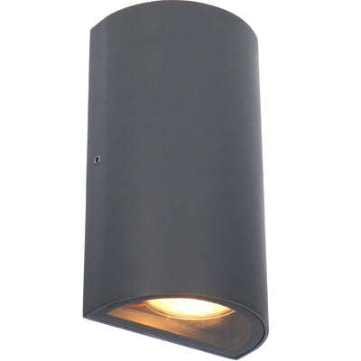 Lampada da parete LED's Light LED per esterni - Semicilindrica con 2 punti luce - Modello Siena - IP44 - Antracite