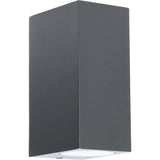 NØRD Up&amp;Down - LED's Light LED-Außenleuchte mit GU10-Fassung - Rechteckig - IP44 - Anthrazit - Modell Mailand