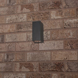 NØRD Up&amp;Down - LED's Light LED-Außenleuchte mit GU10-Fassung - Rechteckig - IP44 - Anthrazit - Modell Mailand