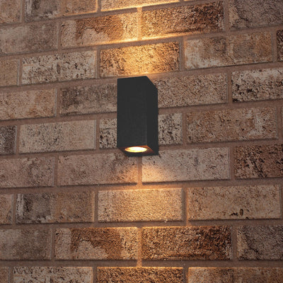 NØRD Up&Down - Lampada da esterno LED's Light LED con attacco GU10 - Rettangolare - IP44 - Antracite - Modello Milano