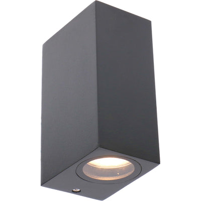 NØRD Up&Down - Lampada da esterno LED's Light LED con attacco GU10 - Rettangolare - IP44 - Antracite - Modello Milano