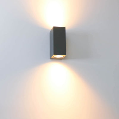 NØRD Up&Down - Lampada da esterno LED's Light LED con attacco GU10 - Rettangolare - IP44 - Antracite - Modello Milano