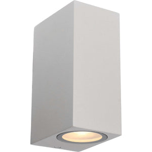 LED's Light LED-Außenleuchte mit GU10-Fassung - Rechteckig - IP44 - Grau - Modell Mailand