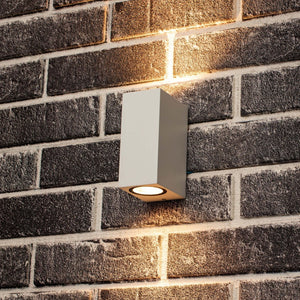 NØRD Up&Down - LED's Light LED-Außenleuchte mit GU10-Fassung - Rechteckig - IP44 - Weiß - Modell Mailand