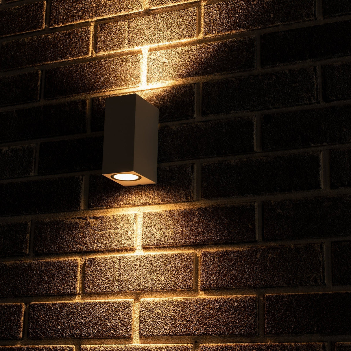 NØRD Up&amp;Down - LED's Light LED-Außenleuchte mit GU10-Fassung - Rechteckig - IP44 - Weiß - Modell Mailand