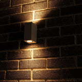 NØRD Up&amp;Down - LED's Light LED-Außenleuchte mit GU10-Fassung - Rechteckig - IP44 - Weiß - Modell Mailand