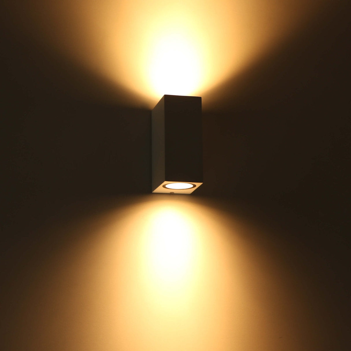 NØRD Up&amp;Down - LED's Light LED-Außenleuchte mit GU10-Fassung - Rechteckig - IP44 - Weiß - Modell Mailand