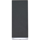 NØRD Up&amp;Down - LED's Light LED-Außenleuchte mit GU10-Fassung - Rechteckig - IP44 - Schwarz - Modell Mailand