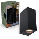 NØRD Up&amp;Down - LED's Light LED-Außenleuchte mit GU10-Fassung - Rechteckig - IP44 - Schwarz - Modell Mailand