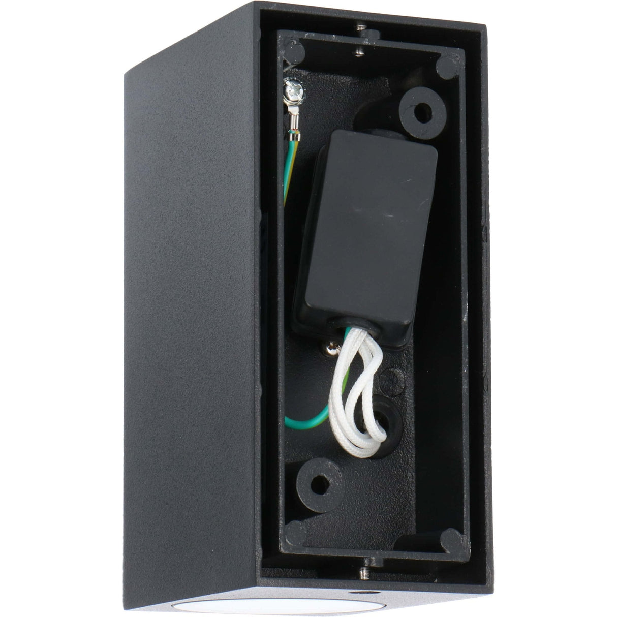 NØRD Up&amp;Down - LED's Light LED-Außenleuchte mit GU10-Fassung - Rechteckig - IP44 - Schwarz - Modell Mailand