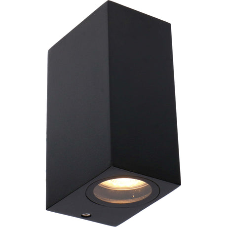 NØRD Up&amp;Down - LED's Light LED-Außenleuchte mit GU10-Fassung - Rechteckig - IP44 - Schwarz - Modell Mailand