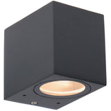 NØRD Down - LED's Light LED Wandleuchte für den Außenbereich mit GU10-Fassung - Quadratisch - IP44 - Anthrazit - Modell Rome