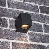 NØRD Down - LED's Light LED Wandleuchte für den Außenbereich mit GU10-Fassung - Quadratisch - IP44 - Anthrazit - Modell Rome