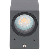 NØRD Down - LED's Light LED Wandleuchte für den Außenbereich mit GU10-Fassung - Quadratisch - IP44 - Anthrazit - Modell Rome