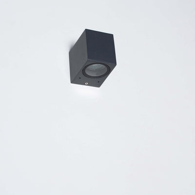 NØRD Down - LED's Light LED Wandleuchte für den Außenbereich mit GU10-Fassung - Quadratisch - IP44 - Anthrazit - Modell Rome