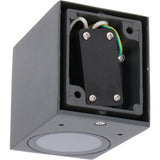 NØRD Down - LED's Light LED Wandleuchte für den Außenbereich mit GU10-Fassung - Quadratisch - IP44 - Anthrazit - Modell Rome