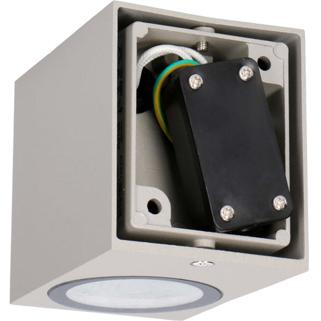 NØRD Down - Aplique LED exterior con casquillo GU10 - Rome - Cuadrado - IP44 - Gris