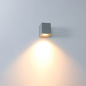 NØRD Down - LED-Außenwandleuchte mit GU10-Fassung - Rom - Quadratisch - IP44 - Grau