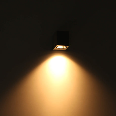 NØRD Down - Aplique LED exterior con casquillo GU10 - Rome - Cuadrado - IP44 - Gris