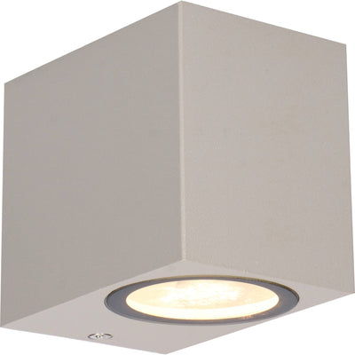 NØRD Down - LED Wandlamp buiten met GU10 fitting - Rome - Vierkant - IP44 - Grijs