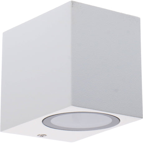NØRD Down - Lámpara de pared LED para exterior LED's Light con casquillo GU10 - Cuadrada - IP44 - Blanco - Modelo Roma