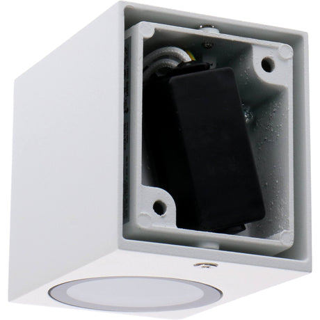 NØRD Down - Lámpara de pared LED para exterior LED's Light con casquillo GU10 - Cuadrada - IP44 - Blanco - Modelo Roma