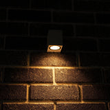 NØRD Down - LED's Light LED Wandleuchte für den Außenbereich mit GU10-Fassung - Quadratisch - IP44 - Weiß - Modell Rome