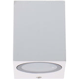 NØRD Down - LED's Light LED Wandleuchte für den Außenbereich mit GU10-Fassung - Quadratisch - IP44 - Weiß - Modell Rome