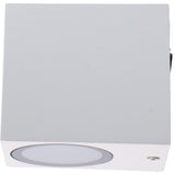 NØRD Down - LED's Light LED Wandleuchte für den Außenbereich mit GU10-Fassung - Quadratisch - IP44 - Weiß - Modell Rome