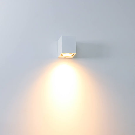 NØRD Down - Lámpara de pared LED para exterior LED's Light con casquillo GU10 - Cuadrada - IP44 - Blanco - Modelo Roma