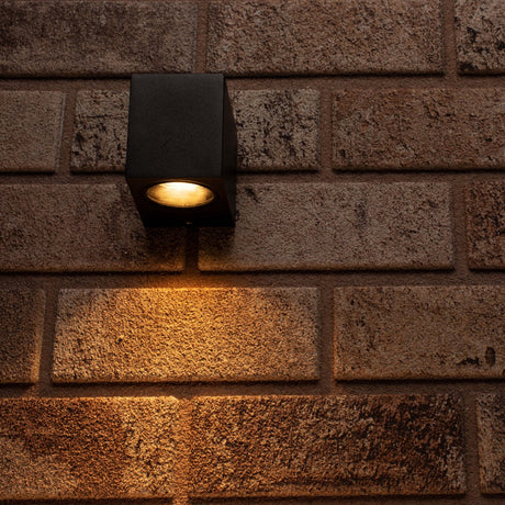 NØRD Down - Lámpara de pared LED para exterior LED's Light con casquillo GU10 - Cuadrada - IP44 - Negro - Modelo Roma