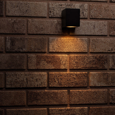 NØRD Down - Lámpara de pared LED para exterior LED's Light con casquillo GU10 - Cuadrada - IP44 - Negro - Modelo Roma