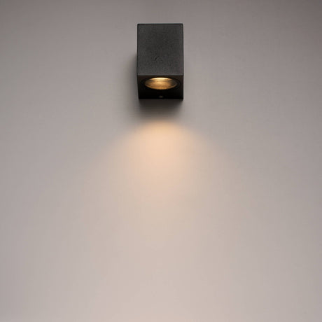 NØRD Down - Lámpara de pared LED para exterior LED's Light con casquillo GU10 - Cuadrada - IP44 - Negro - Modelo Roma