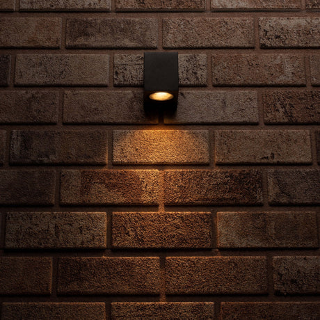 NØRD Down - Lámpara de pared LED para exterior LED's Light con casquillo GU10 - Cuadrada - IP44 - Negro - Modelo Roma