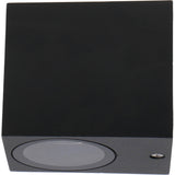 NØRD Down - LED's Light LED-Wandleuchte für den Außenbereich mit GU10-Fassung - Quadratisch - IP44 - Schwarz - Modell Rome