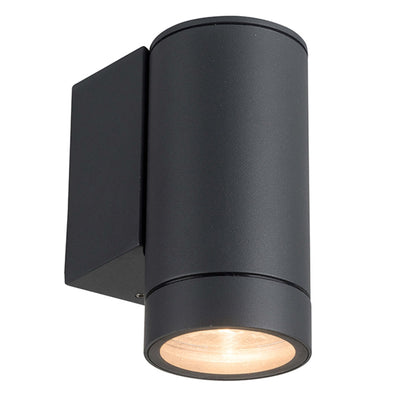 LED-Wandleuchte für den Außenbereich - GU10-Fassung - IP44 wasserdicht - Anthrazit - Modell Carpi