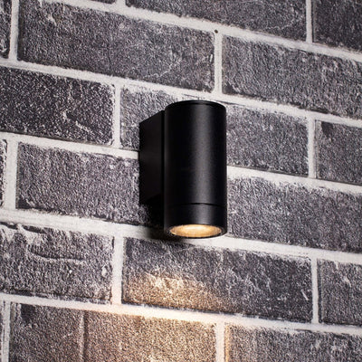LED-Wandleuchte für den Außenbereich - GU10-Fassung - IP44 wasserdicht - Anthrazit - Modell Carpi
