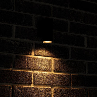 LED-Wandleuchte für den Außenbereich - GU10-Fassung - IP44 wasserdicht - Anthrazit - Modell Carpi