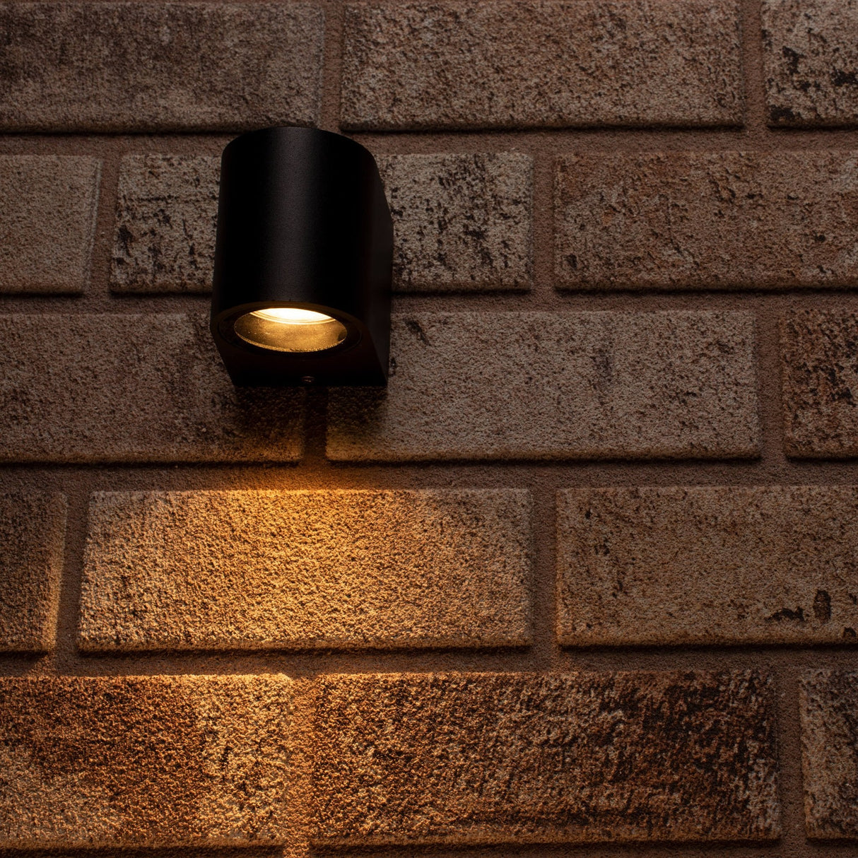 LED's Light LED-Wandleuchte für den Außenbereich mit GU10-Fassung - Rund - Modell San Marino - IP44 - Schwarz