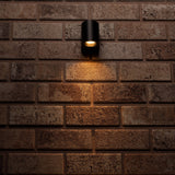 LED's Light LED-Wandleuchte für den Außenbereich mit GU10-Fassung - Rund - Modell San Marino - IP44 - Schwarz