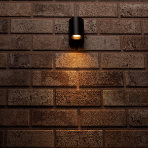 LED's Light LED Wall Lamp Outdoor with GU10 Fitting - Round - Model San Marino - IP44 - Black